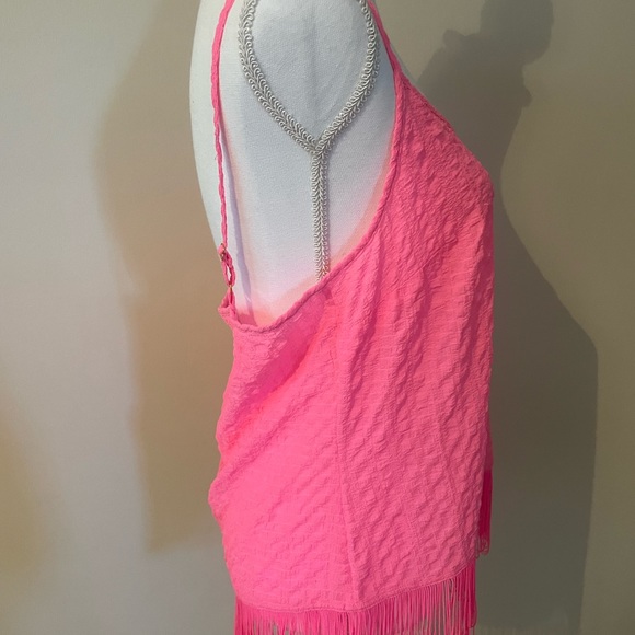 Lilly Pulitzer pink fringe top. - Picture 2 of 5